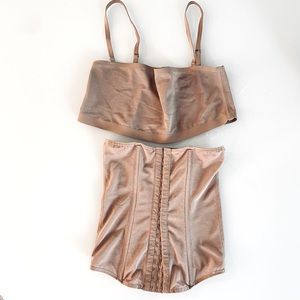 SKIMS MESH WAIST TRAINER MATCHING BRALETTE SIZE L